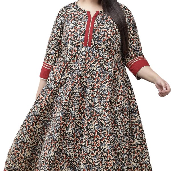 Yash Gallery Women's Cotton Relaxed Fit Anarkali Kurta