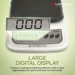 Longway LWKWS01 Multipurpose Portable Digital Kitchen Weighing Scale |Weight Machine With Back Light LCD Display |2 Year Warranty (10 kg, Gray) - Image 4