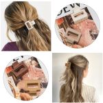 5pc Hair Claw Clips :-Korean Small Hair Claws Spuare Bowtie Shape Hair Clips For Women Girls Crab Hairpin Barrettes Fashion Ornaments Hair Accessories hair clutcher for women - Image 4