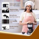 AGARO Royal 4 Big Cups Drip Coffee Maker, 600 Ml Borosilicate Glass Carafe Jar, 750W, Water tank with Level Indicator, Brewer Machine with Cone Filter, Auto Shut Off, Stainless Steel Body, Black - Image 5