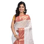 Raj Sarees Women's Woven Net Saree Without Blouse Peice - Image 2