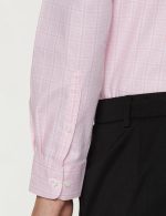 Peter England Men's Classic Sophisticated Self-Checkered Formal Slim Fit Full Sleeve Shirt | Wonder Fabric | Cotton-Rich - Image 5