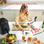 COSORI Air Fryer 5 QT (4.7 Litre) Black, 1500W Fast Cooking 9 Preset Menu, 30 Recipes Cookbook, Grill, Broil, Roast, Toast, Bake, Reheat, Defrost, Digital Touch Panel (CAF-L501) - Image 5