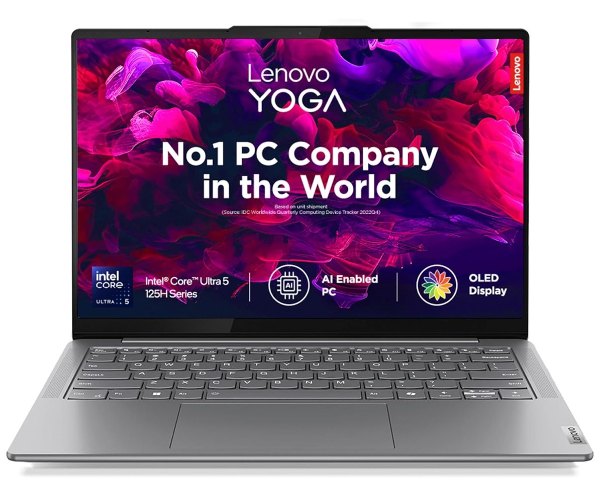 (Refurbished) Lenovo Yoga Slim 7 Intel Core Ultra 5 125H Built-in AI 14"(35.5cm) WUXGA-OLED 400Nits Laptop (16GB/512GB SSD/60Hz/100% DCI-P3/Win11/MSO 21/1Yr ADP Free/Alexa/3 month Game Pass/Grey/1.39Kg), 83CV003MIN