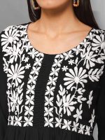 Winza Designer Women's Rayon Floral Embroidered Top | Tops for Woman | Jeans Tops for Women | Short Kurti Kurta for Women | Plus Size Tops | Women Tunics | Ethnic top | Chikankari Kurti for Women - Image 7