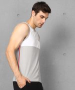 Alan Jones Clothing Men's Cotton Colorblocked Sleeveless Regular Fit T-Shirt - Image 2
