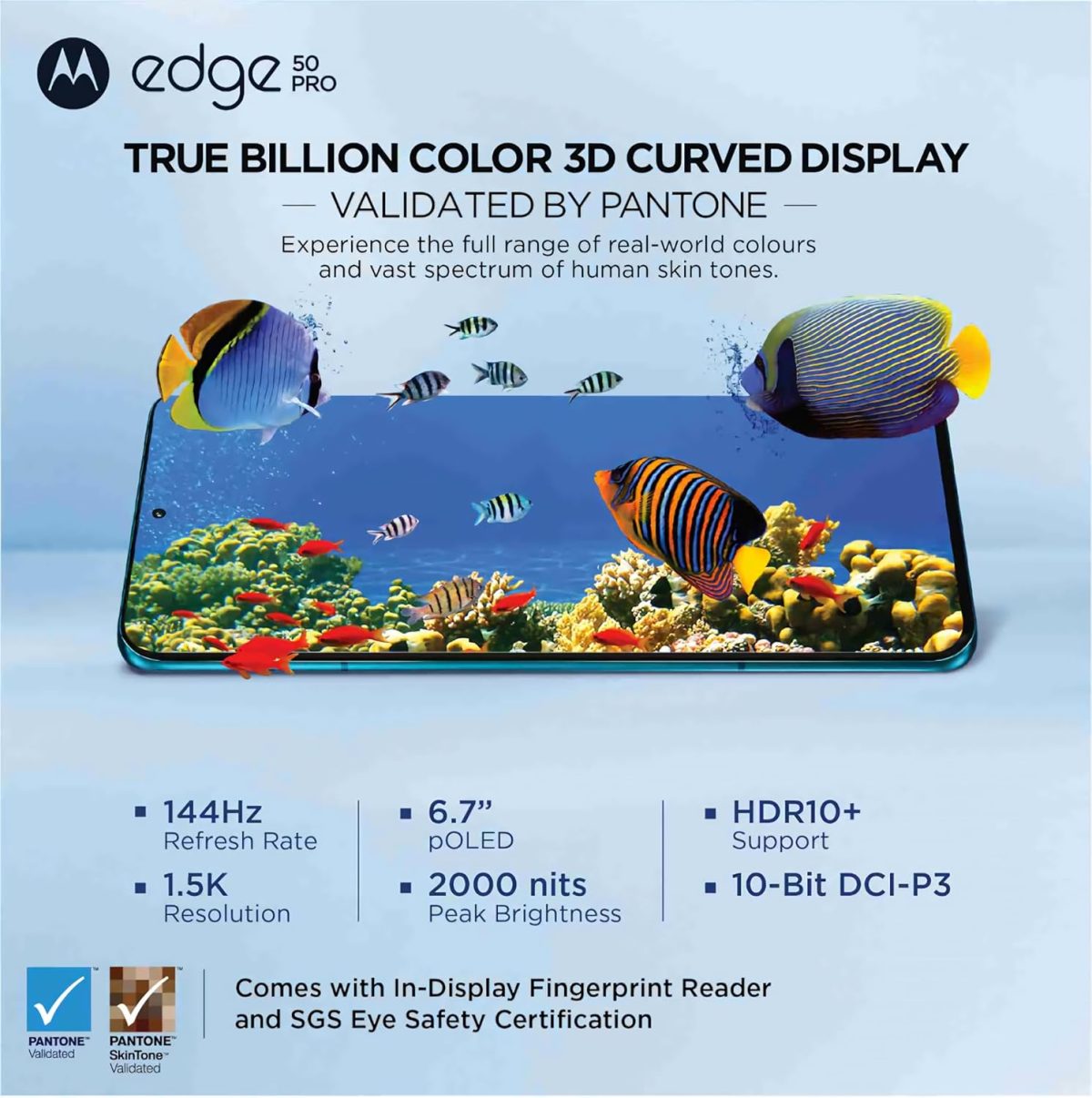 Motorola Edge 50 Pro 5G with 125W Charger (Caneel Bay, 12GB RAM, 256GB Storage) - Image 8
