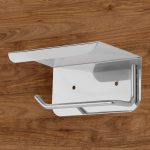 ACHRO Stainless Steel Toilet Paper Holder With Mobile Stand, Wall Mounted Tissue Paper Holder With Shelf, Toilet Paper Roll Holder for Bathroom, Bathroom Accessories With Nickel Chrome - Image 9