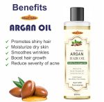 Khadi Herbal 100% Pure & Natural Argan Hair Oil, with the Goodness of Olive oil & Sunflower Oil, for Dry & Frizzy Hairs 200ml with khadi india logo - Image 4