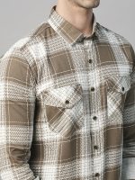 Exclusive Checked Cotton Full Sleeve Double Pocket Plaid Shirt for Men E_508 - Image 5