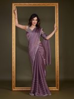 TRENDMALLS Women's Organza Siroski work Saree with Unstitch Blouse Piece - Image 6