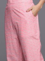 Libas Women Yoke Design Cotton Straight Kurta Trouser With Dupatta Set - Image 5