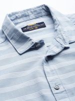 The Indian Garage Co Men's Cotton Slim Fit Striped Full Sleeves Cutaway Collar Casual Shirt - Image 2
