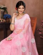 Yashika Women's Woven Printed Organza Saree with Blouse Material (AZ-YS-P1-PRMISHA-Parent_Pink) - Image 5