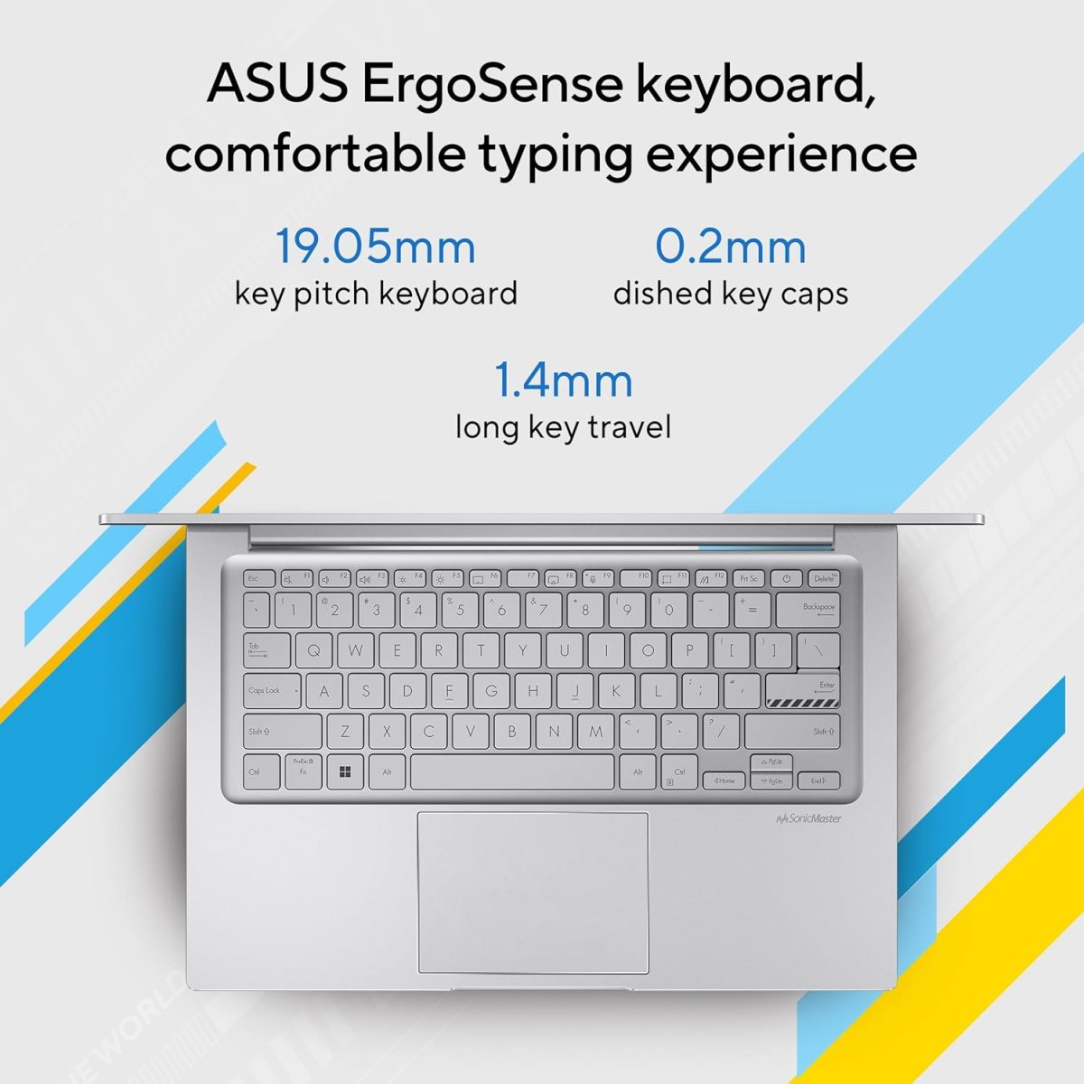 ASUS Vivobook 14, Intel Core i5-1335U,Thin & Light Laptop(Intel UHD iGPU/8GB RAM/512GB SSD/FHD/14/Backlit Keyboard/Windows 11/M365 Basic (1Year)*/Office Home 2024/Cool Silver/1.4 Kg) X1404VA-NK763WS - Image 6
