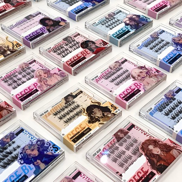 Gege Bear Twelve Constellation Series False Eyelashes | Glue Free Eye Makeup | Kawaii Soft Bold Aesthetic | Reusable Lightweight | No Mess Application | Instant Glamour No Adhesive Required | Quick Apply Comfortable Wear | Perfect for Girls Women Teen (06# Cancer, 30pcs)