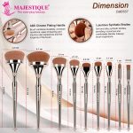 Majestique Premium Makeup Brush Set – Soft Synthetic Hair Brushes for Flawless Foundation, Blending, Eyeshadow & HD Powder – Professional Cosmetic Brush Kit for Women & Makeup Artists - (9 Pieces) - Image 2