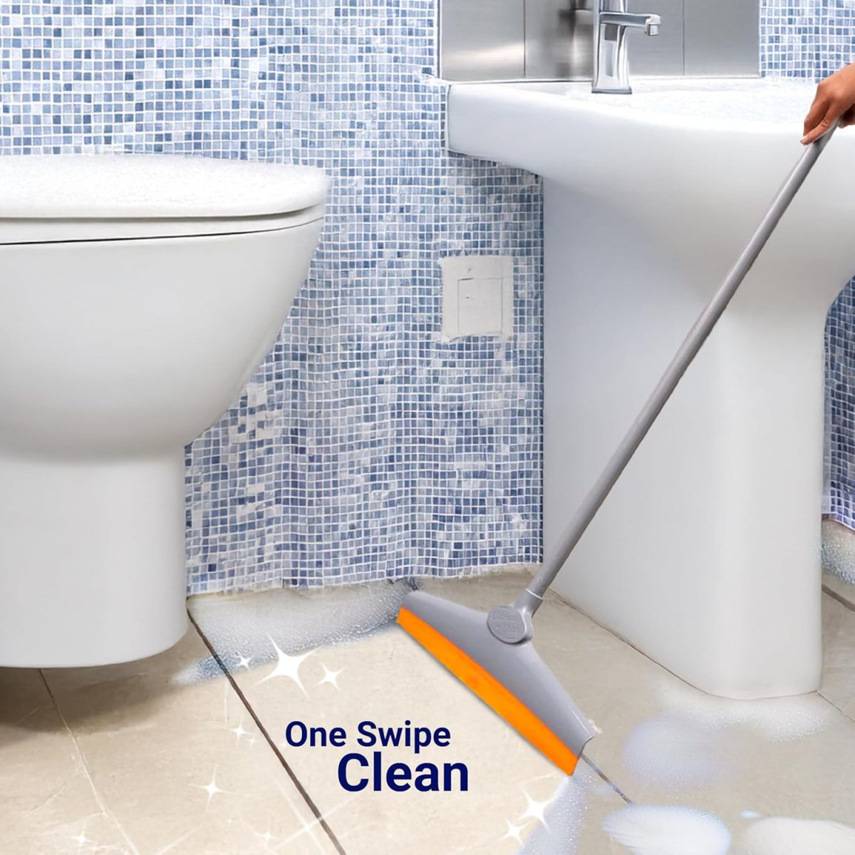 Chakaachak Shine Floor Wiper | Plastic & TPE Blade Wiper for Floor & Bathroom Cleaning | Surface Cleaner for Home | Kitchen | Office | Durable Home Cleaning Gadget | Quick Drying | Easy Grip - Image 2