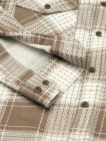 Exclusive Checked Cotton Full Sleeve Double Pocket Plaid Shirt for Men E_508 - Image 3