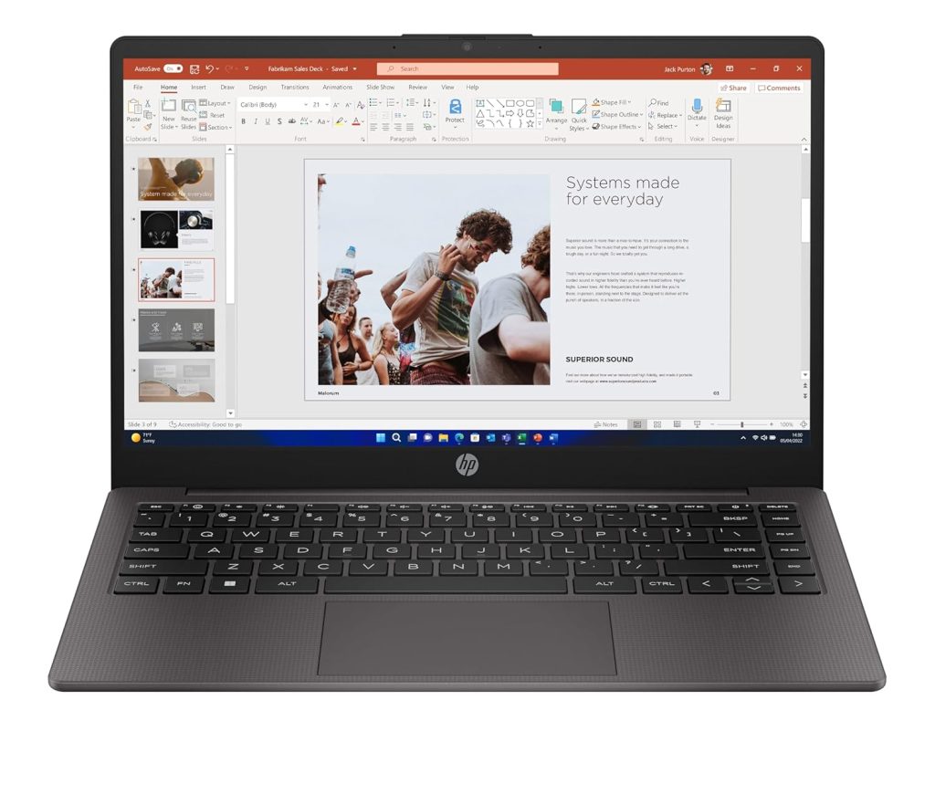 HP 245 Notebook, AMD Ryzen 5 7520U, 8GB DDR4, 512GB SSD, 14-inch(35.6cm),Anti-Glare, HD Laptop, AMD Radeon Graphics, (DOS, Silver,1.36kg) G10