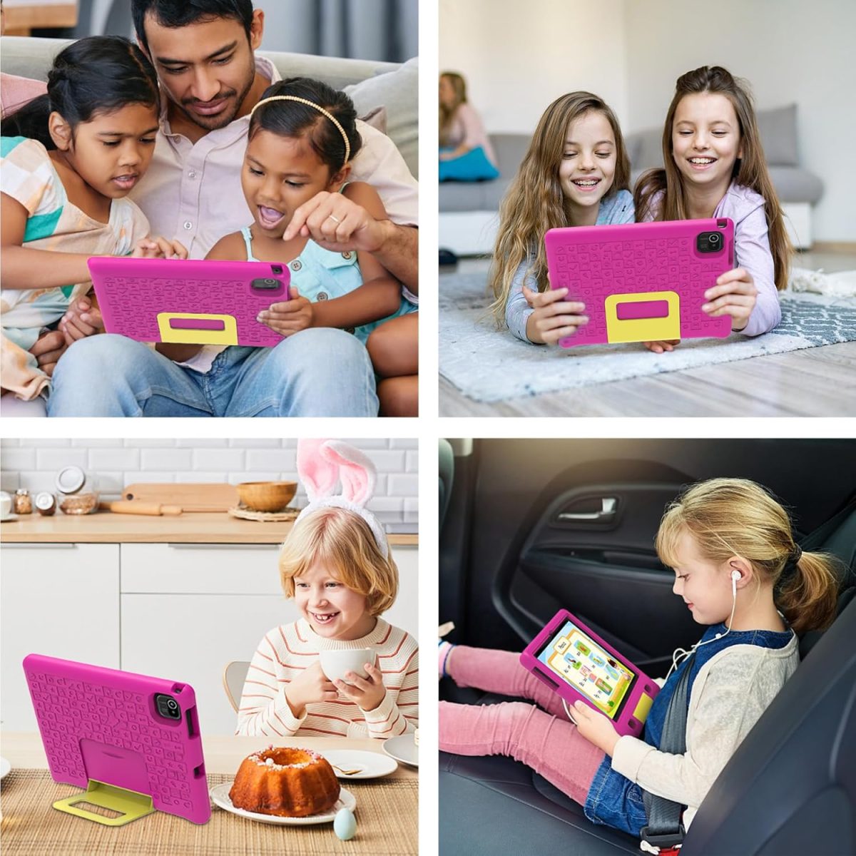 CFVOCUY 2025 Kids Tablet, 10.1" Children's Tablet with Case, Pre-Installed Educational Apps and Parental Control, 2+32GB Storage (512GB Expand), Quad-Core, WiFi, for Ages 4-12, Eye Protection Mode - Image 8