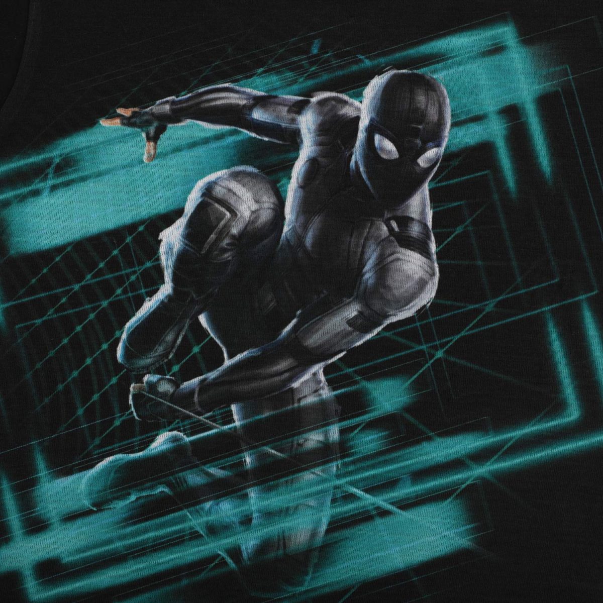 Marvel Spiderman by Wear Your Mind Boy's Plain Regular T-Shirt (DSM0089.2_Black 7-8Y) - Image 3