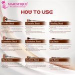 Majestique Premium Makeup Brush Set – Soft Synthetic Hair Brushes for Flawless Foundation, Blending, Eyeshadow & HD Powder – Professional Cosmetic Brush Kit for Women & Makeup Artists - (9 Pieces) - Image 3