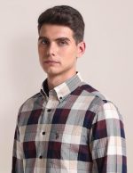 U.S. POLO ASSN. Mens Red Plaid Collared Neck Long Sleeve Men's Casual Shirts - Image 6
