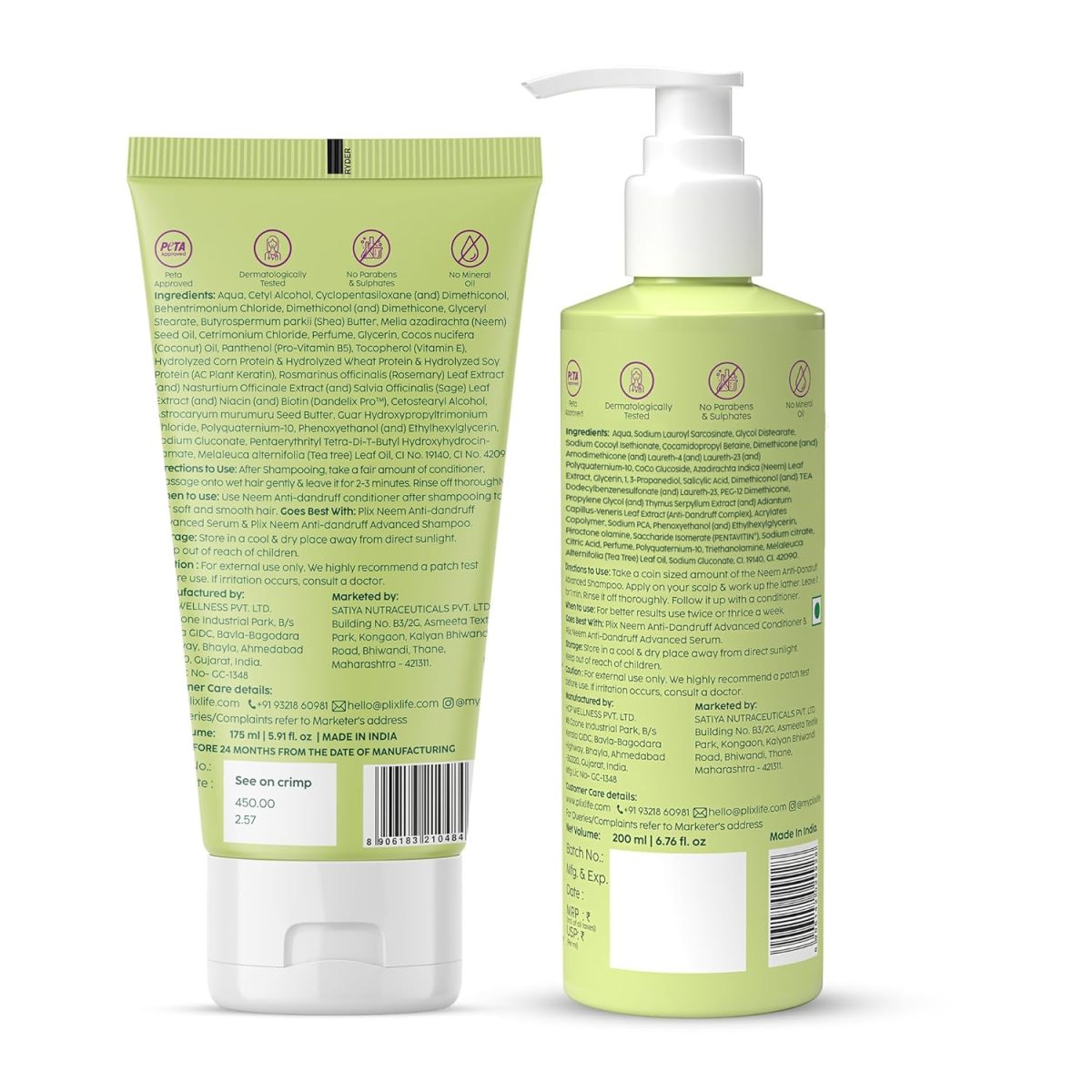 PLIX - THE PLANT FIX Neem Anti-Dandruff Advanced Kit | Shampoo (200ml), Conditioner (175ml) | Reduces Dandruff & Scalp Itching | Piractone Olamine & 3% Dandelix Pro™ - Image 8