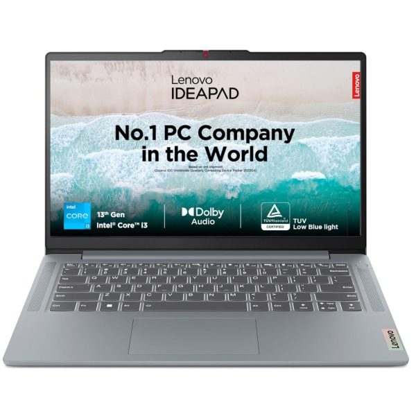 (Refurbished) Lenovo IdeaPad Slim 3 13th Gen Core i3-1305U (8GB RAM/512GB SSD/Integrated Intel UHD Graphics/14 inch (35.5cm)/Windows 11/ MS Office 2021/Grey/1.3Kg), 82X6004GIN Thin & Light Laptop