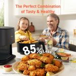 COSORI Air Fryer 5 QT (4.7 Litre) Black, 1500W Fast Cooking 9 Preset Menu, 30 Recipes Cookbook, Grill, Broil, Roast, Toast, Bake, Reheat, Defrost, Digital Touch Panel (CAF-L501) - Image 4