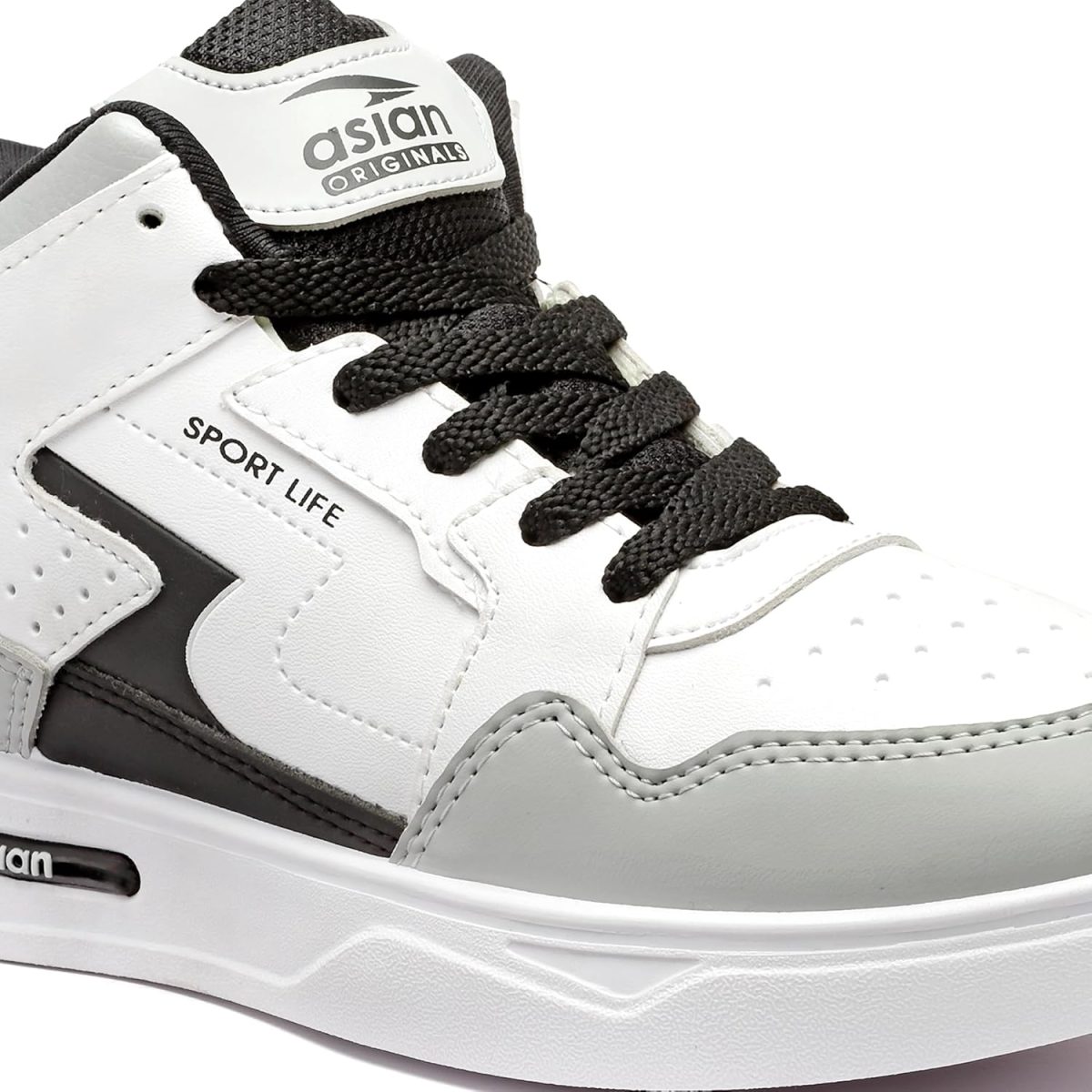 ASIAN Men's White Casual Sneaker Hi-Neck Shoes with Synthetic Upper Lightweight Comfortable Mid Top Sneaker Shoes for Men's & Boy's Boston-13 - Image 5