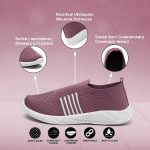 PAHNAVA Women's Slip-on Knit Walking Shoes | Breathable Lightweight Sneakers with PVC Sole | Comfortable Casual Shoes for Walking, Gym, Travel, Outdoor Use - Image 4