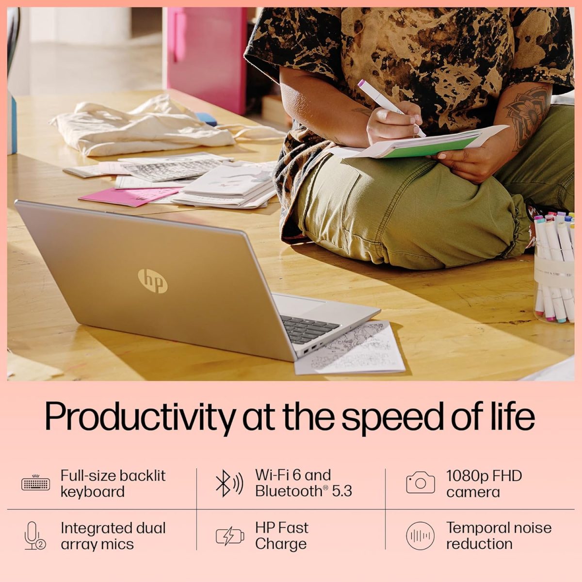 HP Battery_King 15,12th Gen Intel Core i5-1235U, 8GB DDR4,1TB SSD, (Win 11,MSO 2021,Silver,1.59 Kg),15.6-Inch(39.6 Cm) FHD Laptop, UHD Graphics,1080P FHD Camera W/Privacy Shutter,Backlit KB,FD0112TU - Image 4