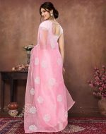 Yashika Women's Woven Printed Organza Saree with Blouse Material (AZ-YS-P1-PRMISHA-Parent_Pink) - Image 4