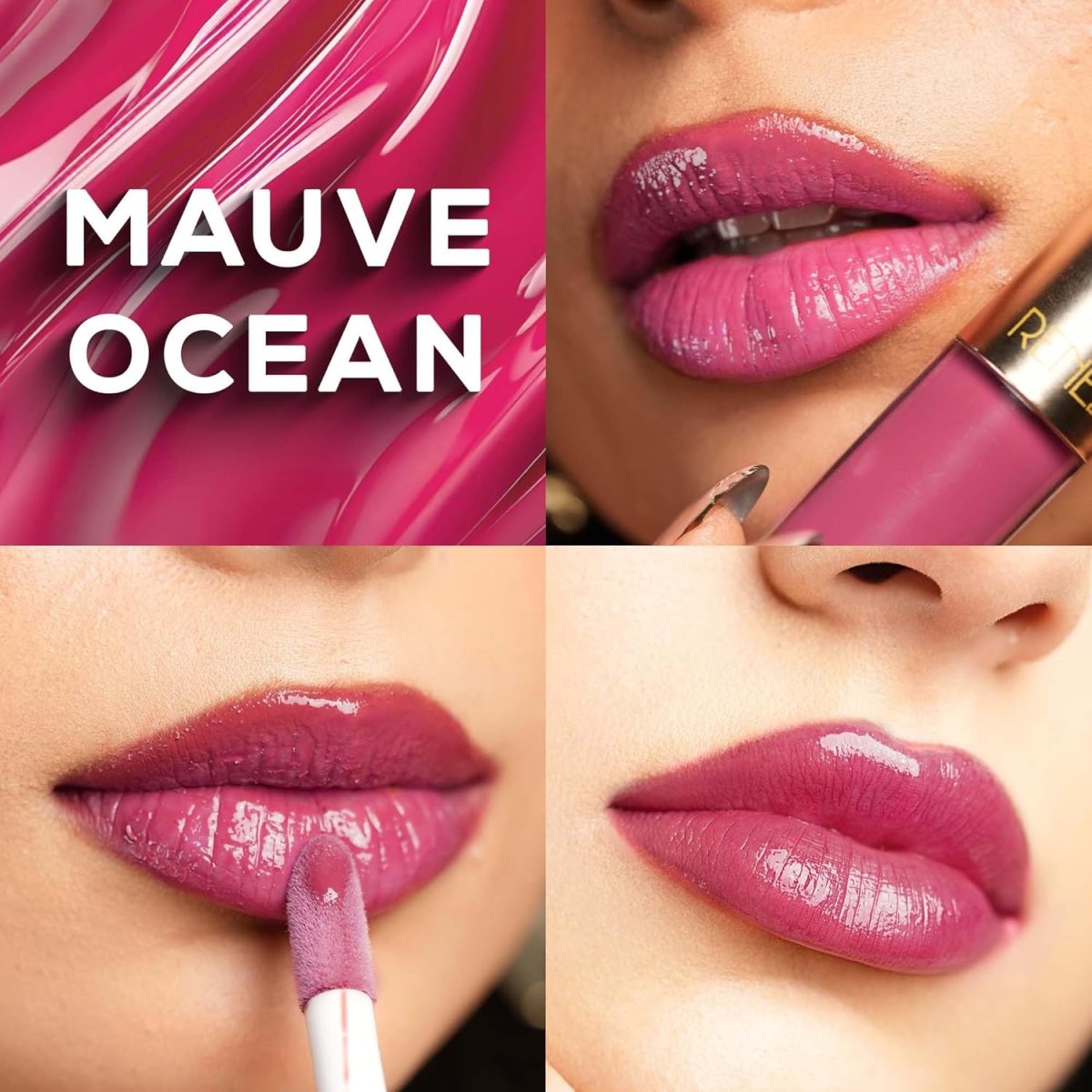 RENEE H2O Hydrating Liquid Lipstick - Mauve Ocean, Hydrating, Lightweight | Natural Lip Like Look | Glossy finish | Hyaluronic Acid, Peptides & Vitamin E Infused | 4 ml - Image 2