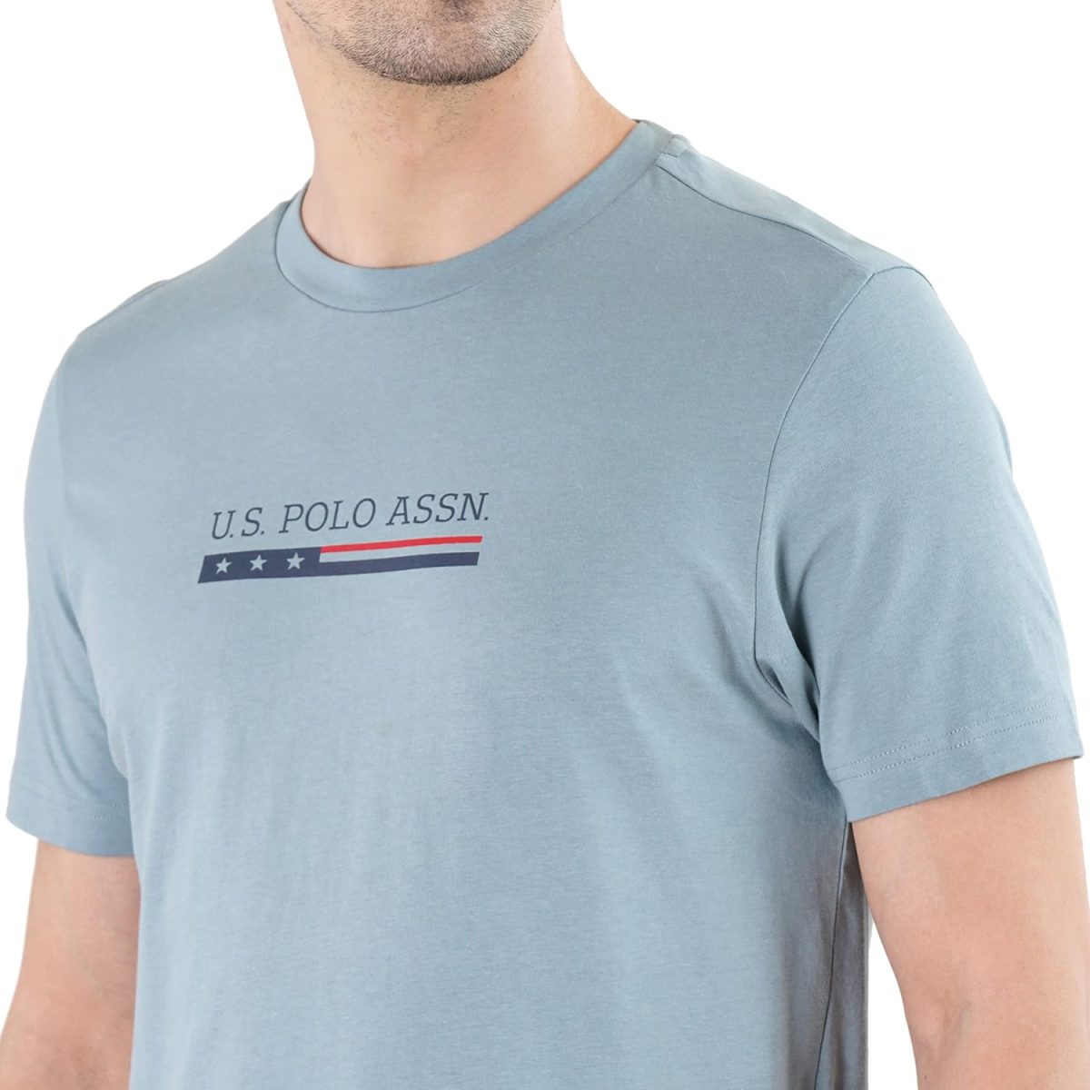 U.S. POLO ASSN. Men's Cotton Regular Fit Crew Neck Brand Print Le001 Lounge T-Shirt - Pack of 1 - Image 4