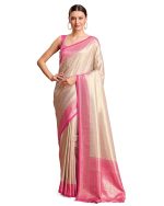 Monjolika Fashion Women's Kanjivaram Silk Mesmerizing Saree for Every Celebrations Comes With Unstitched Blouse Piece