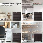 BUILDSKILL 100Kg Load Capacity Inverter Trolley for Home | 360° Rotating 5 Wheels | Easy Assembly Inverter Stand | Large Size Inverter Battery Stand for Home | Strong Build Inverter Box (Brown) - Image 7