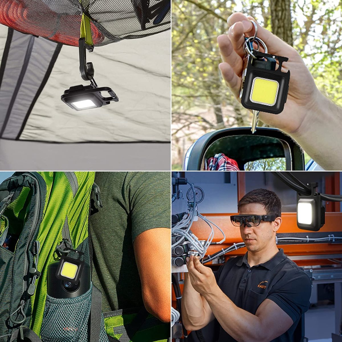 Desidiya® 800 Lumen Rechargeable COB Keychain Work Light with 3 Lighting Modes, Magnetic Base, Keyring LED Torch Keychain Flashlights Mini Work Light for Workshop, Repairing, Emergency - Image 4