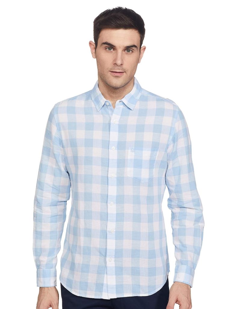 United Colors of Benetton Men's Cotton Slim Fit Shirt