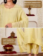 Amazon Brand - Myx Women's Embroidered Kurta Pant Set with Dupatta - Image 3