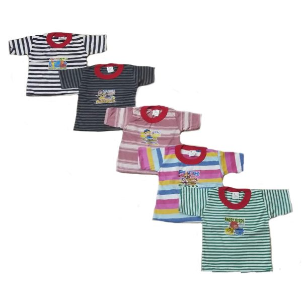 CH FASHION Boys Hosiery Regular Fit T-Shirt Combo of 5, Multicolour
