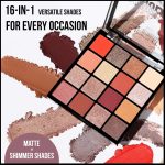 Insight Cosmetics Gorgeous 16 Color Eyeshadow Palette|Matte|Shimmer|Beginner Friendly & Long Lasting Eye Shadow Palette|Long Wearing And Easily Blendable Eye Makeup Palette, 37gm(MK09-Retro Vibes)| multicoloured - Image 3