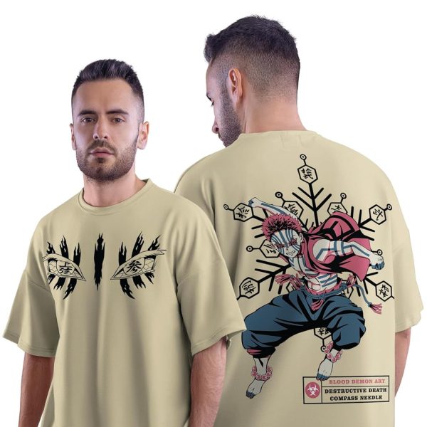 crazymonk Akaza Upper Rank Demon Oversized T-Shirt