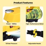 Asian Paints Trucare High Pressure Washer 1800w 120 bar Pressure | 7 Litre/min Flow Rate | 8 Meters Outlet Hose provided | Portable, Used for Home Cleaning, Bike & car Cleaning | Grip Handle - Image 5