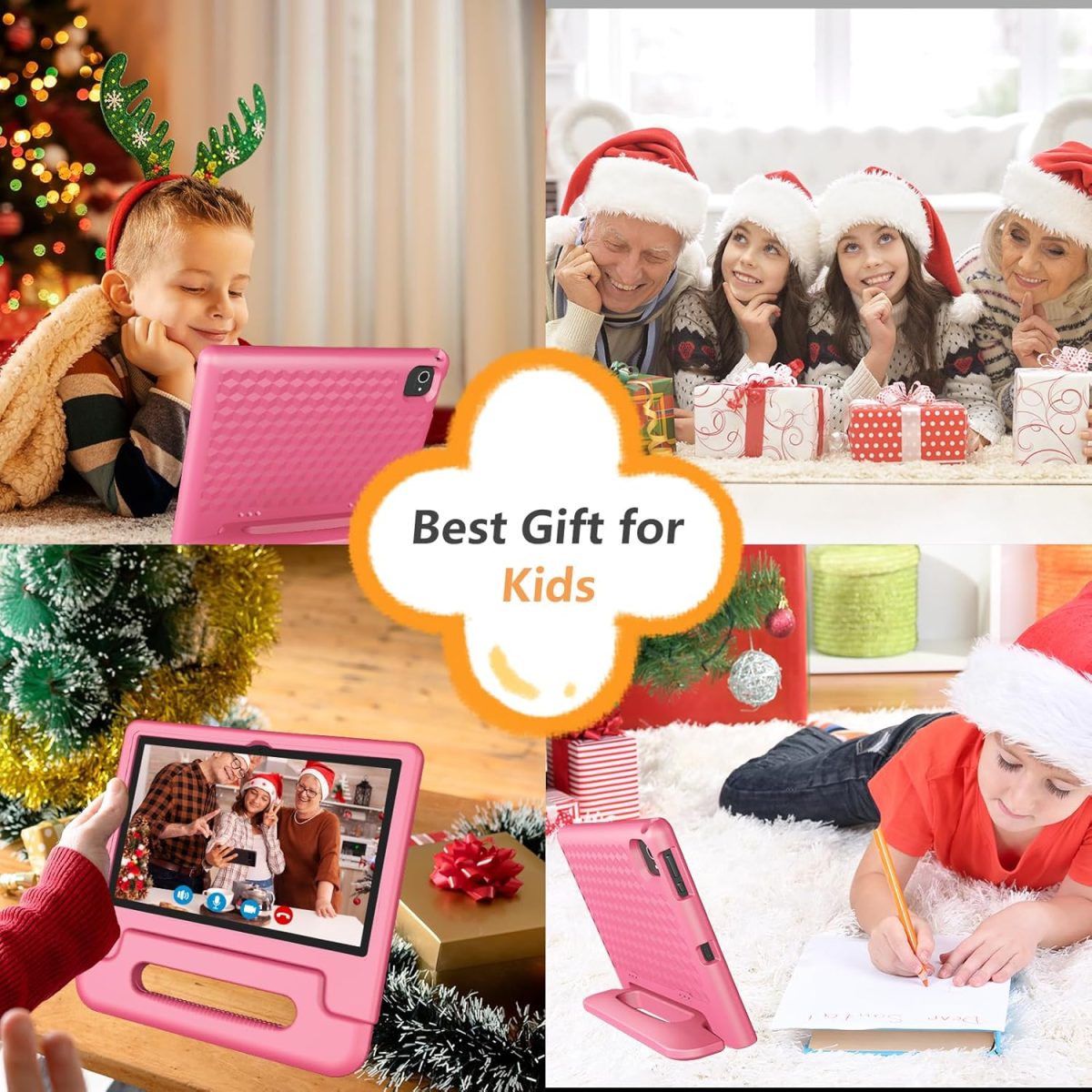 VCFNXLS 10.1" 8GB + 64GB Kids Tablet Android 14 8 Core CPU Educational Apps Parental Controls Wifi 1280x800 HD Screen Cameras Shockproof Battery - Image 7