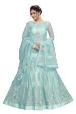 TRENDMALLS Women's Net Embroidery Salwar Suit Anarkali Kurta Set with Dupatta - Image 6