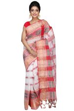 PuJoy Women's Handloom Cotton Saree - Image 2