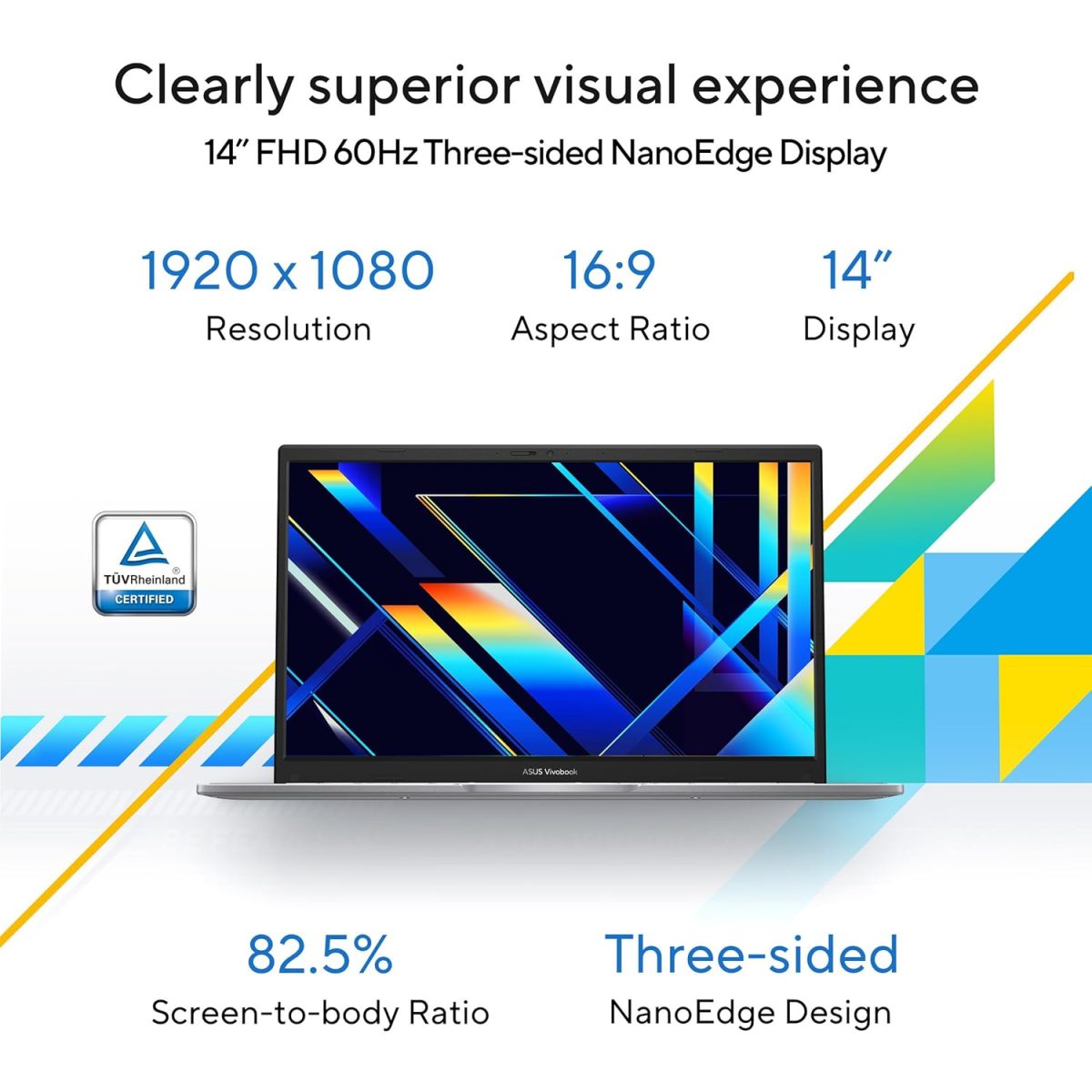 ASUS Vivobook 14, Intel Core i5-1335U,Thin & Light Laptop(Intel UHD iGPU/8GB RAM/512GB SSD/FHD/14/Backlit Keyboard/Windows 11/M365 Basic (1Year)*/Office Home 2024/Cool Silver/1.4 Kg) X1404VA-NK763WS - Image 3